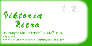 viktoria mitro business card